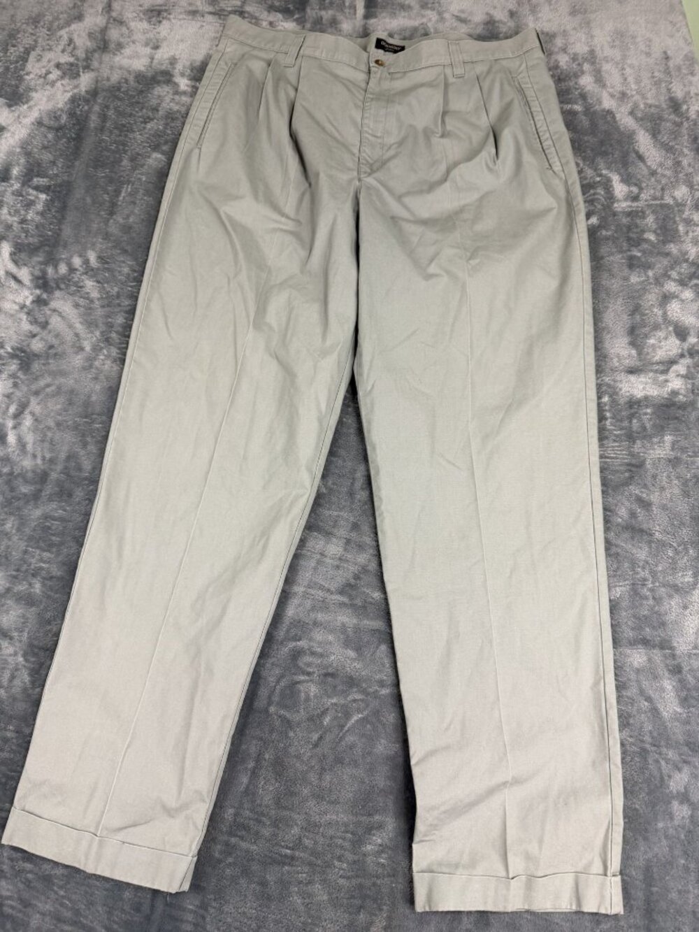 Dockers Mens  Khaki Green Pleated Pants 40